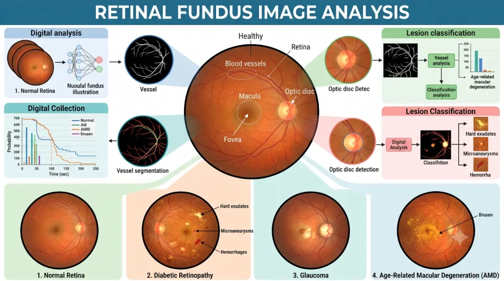 Detailed analysis of eye fundus for disease detection- Retinal fundus image analysis 2