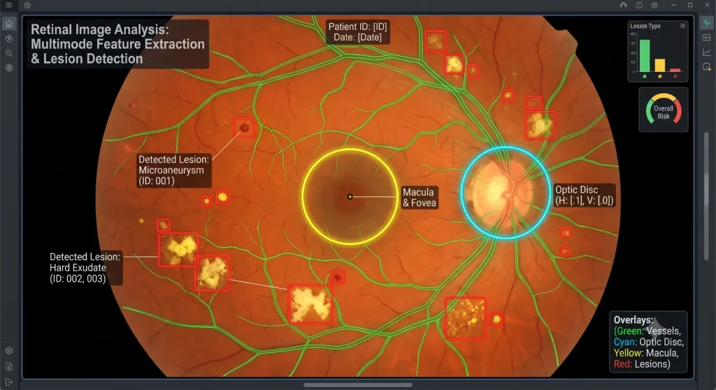 Detailed AI retinal analysis with lesion detection- computational retinal image analysis 3