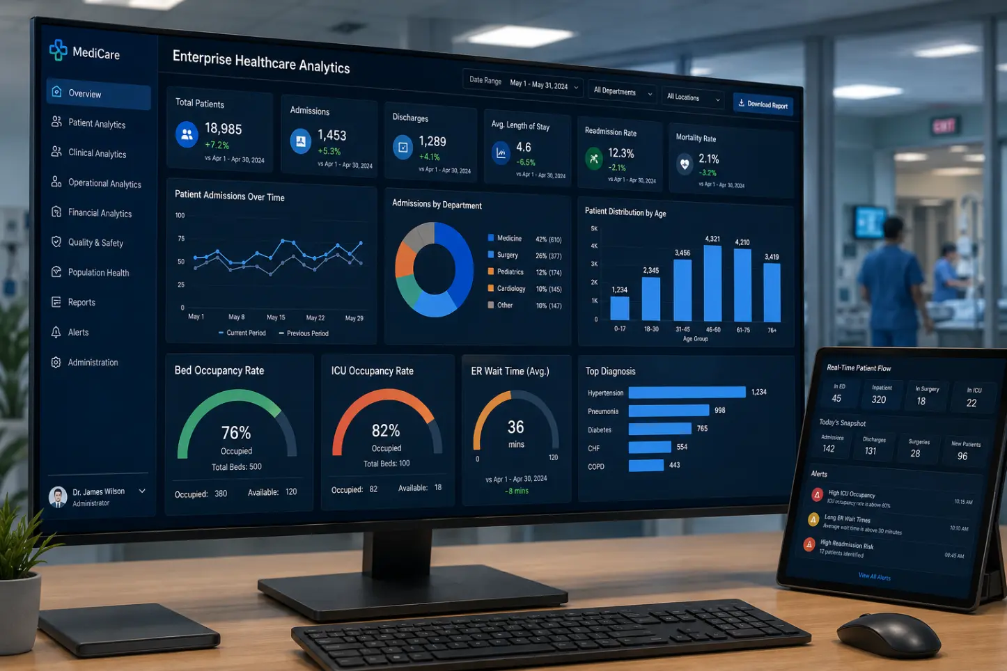 Enterprise healthcare analytics dashboard-Exploring Enterprise-Level Analytics in Medical Software Solutions 1