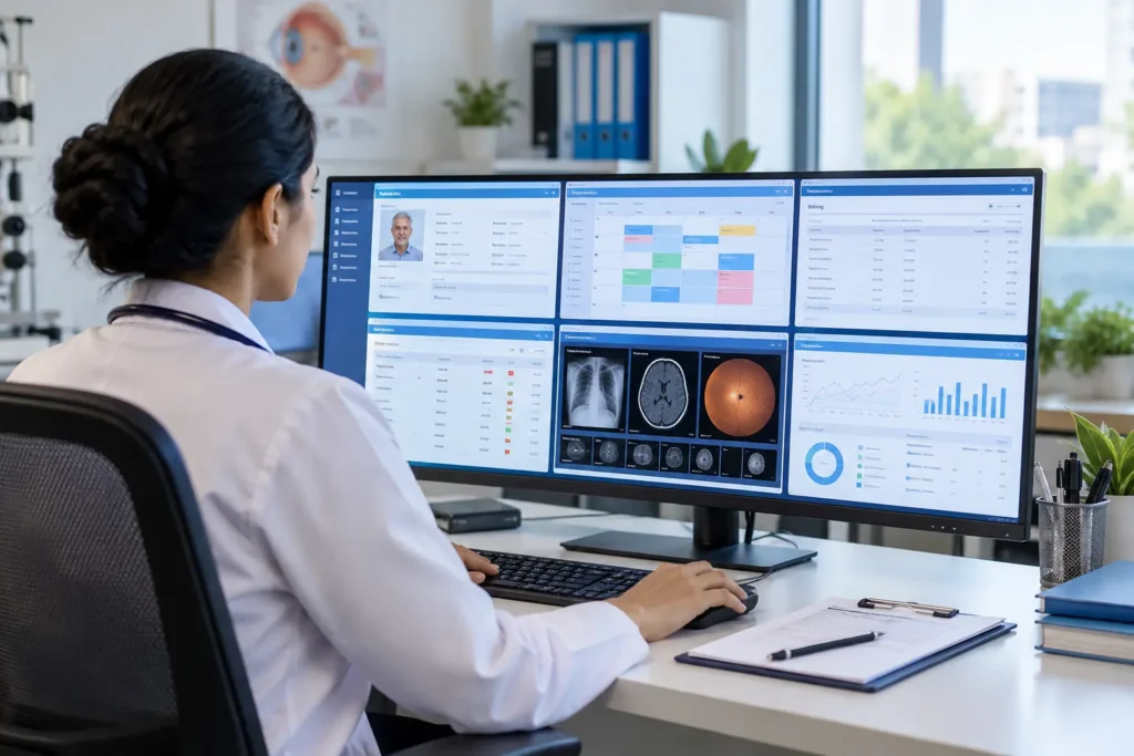 Modern Medical Dashboard Workspace-Different Medical Software Systems 1