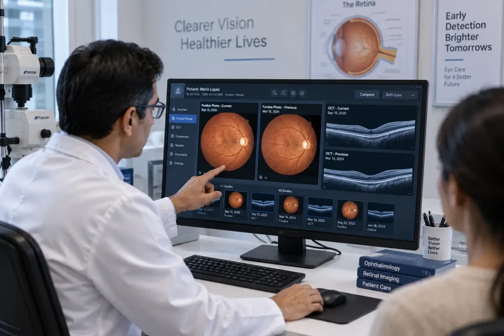 Ophthalmologist Reviewing Retinal Images-Future-Proof Medical Software 3