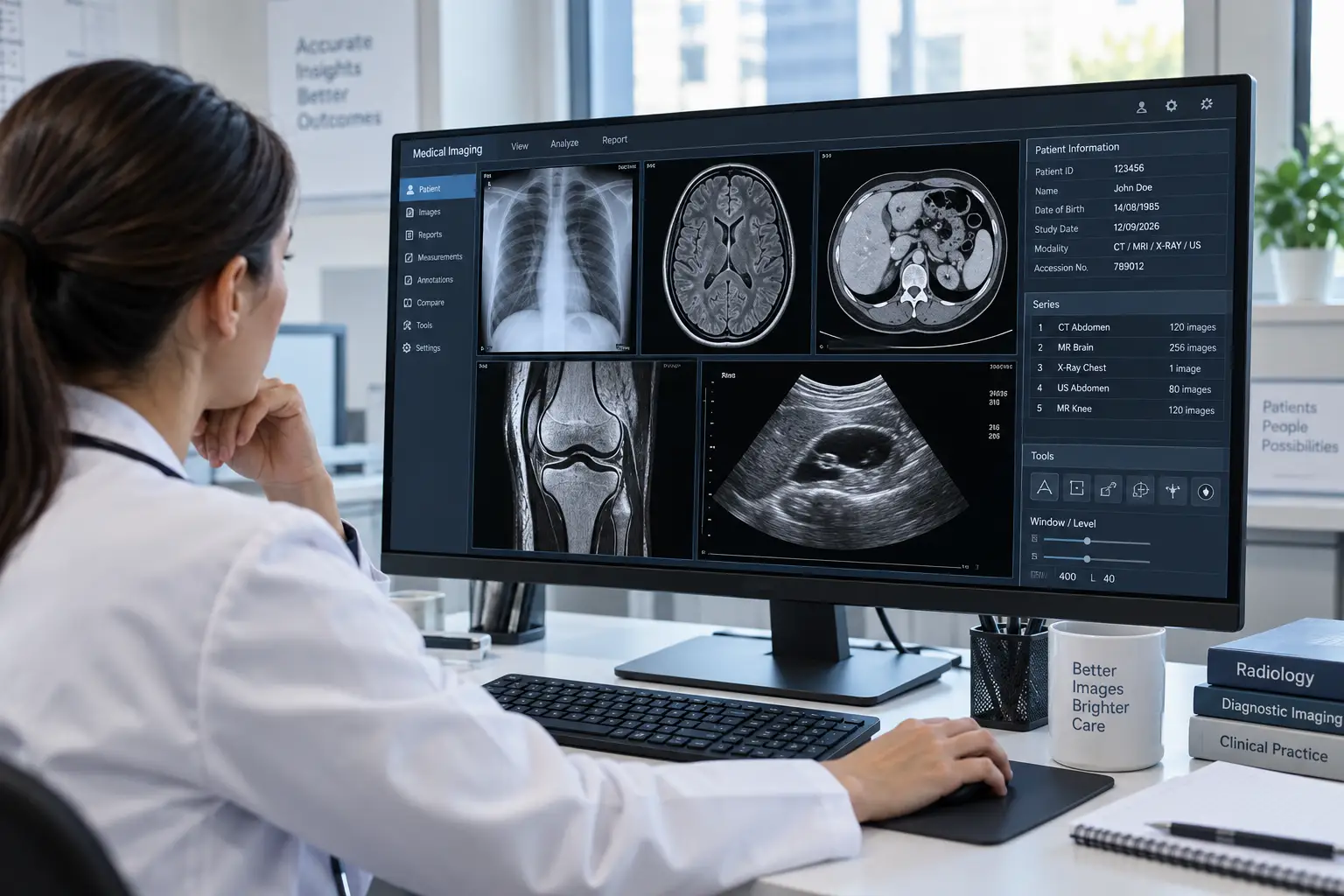 Radiologist Reviewing Medical Images-Medical Imaging Analysis Software 1