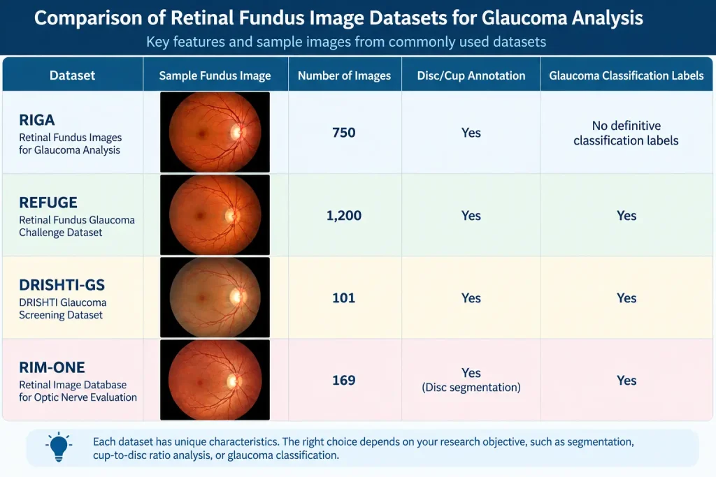 Retinal Fundus Dataset Compariso-Retinal fundus images for glaucoma analysis the riga dataset 3