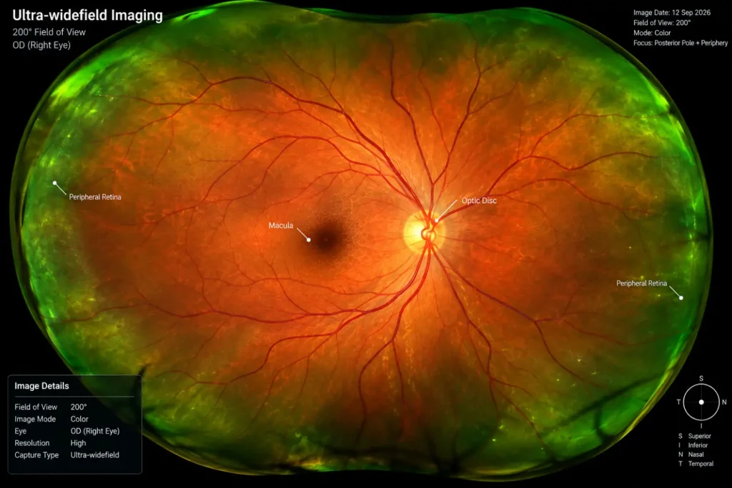 Ultra-Widefield Retinal Imaging Scan-AI Retinal Imaging Full Body Health Analysis 1