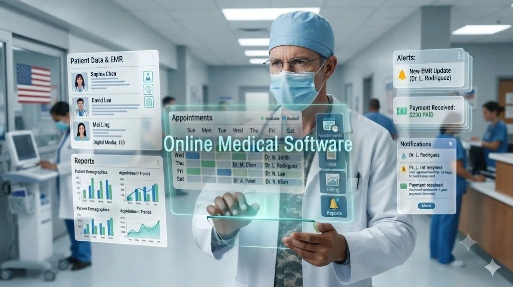 Online medical software used for clinical analysis.